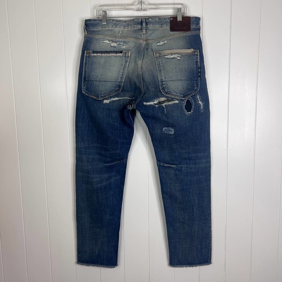 Scotch & Soda Dean Men's Intentionally Distressed and Patched Straight L… - Picture 10 of 14